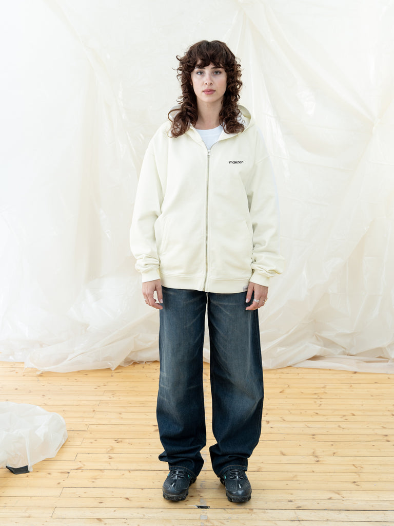 Morning Setup | Zip Hoodie Creme - maezen