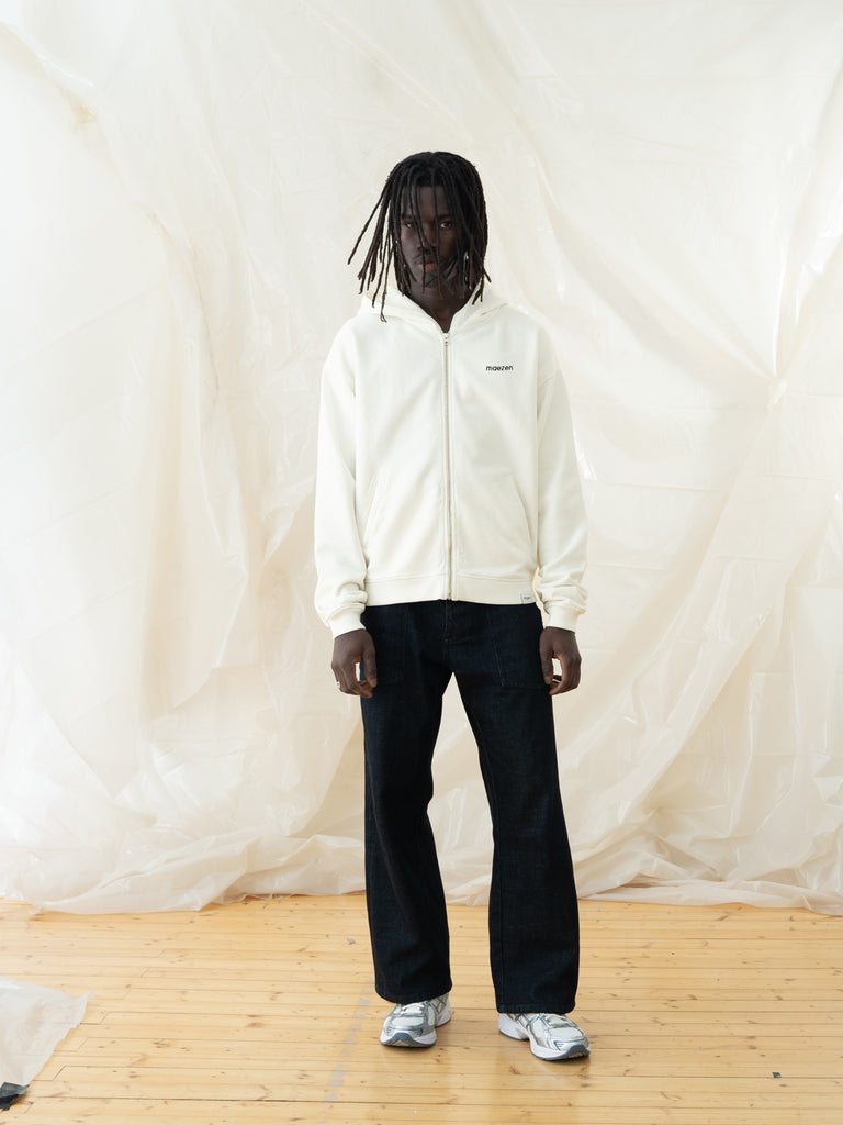 Morning Setup | Zip Hoodie Creme - maezen