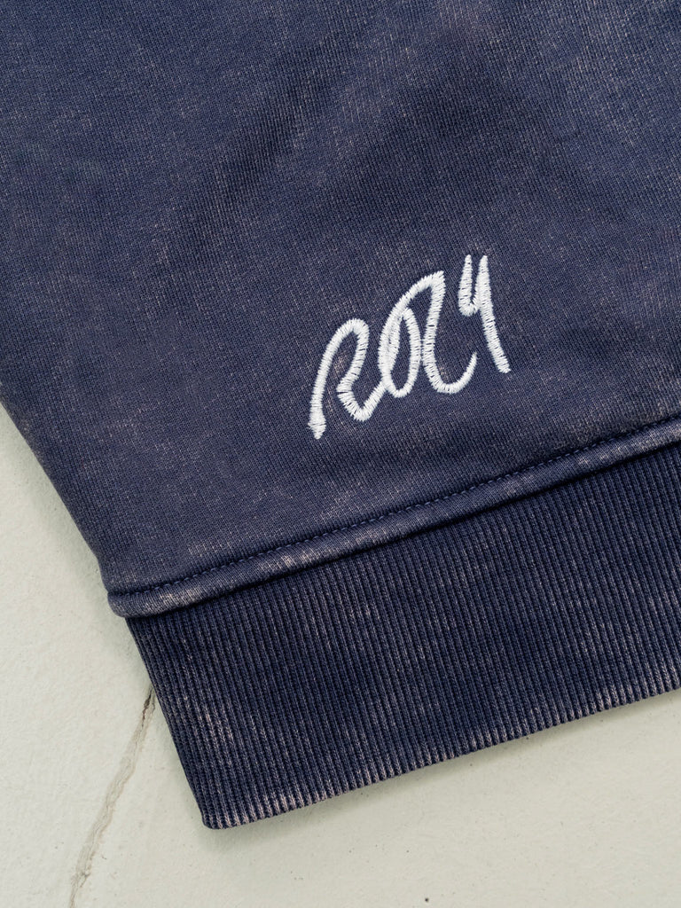 Flowers for maezen | Zip-Hoodie Washed Navy - maezen