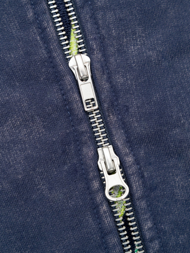 Flowers for maezen | Zip-Hoodie Washed Navy - maezen