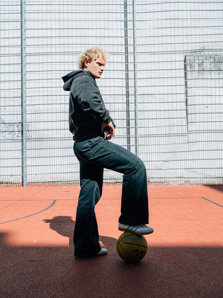 When you cross my mind | Hoodie Washed Black - maezen