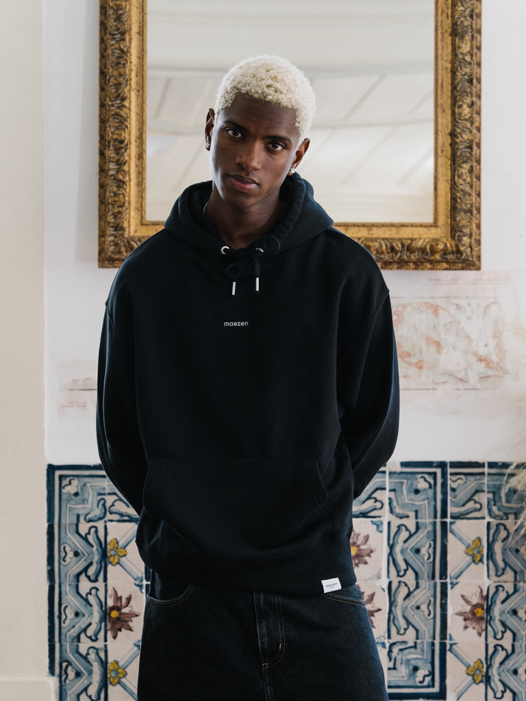 When you cross my mind | Hoodie Black - maezen