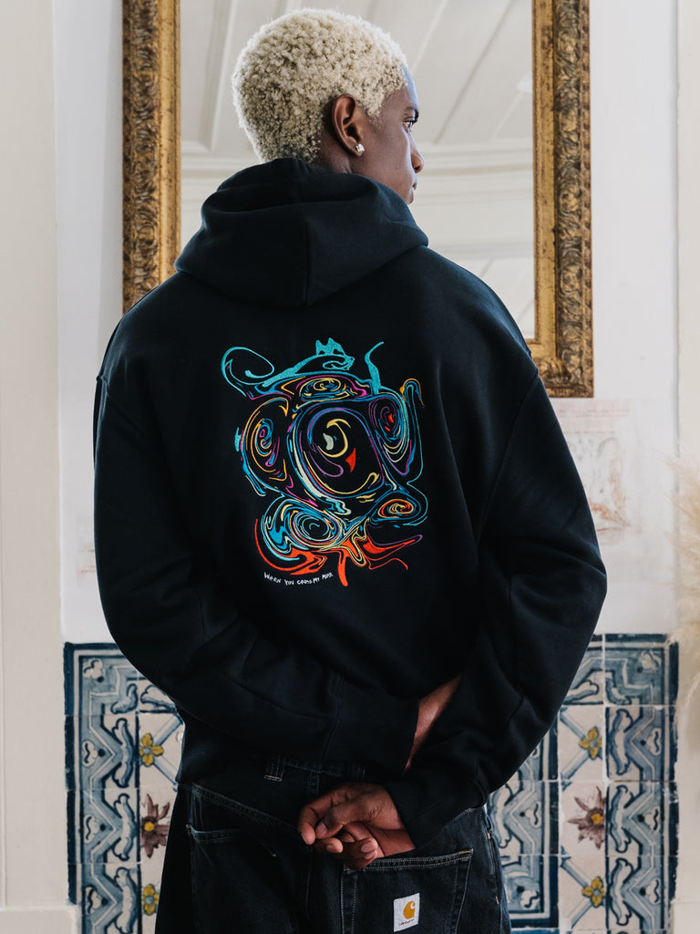 When you cross my mind | Hoodie Black - maezen