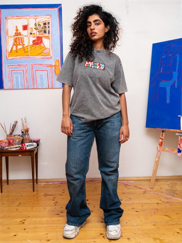 My Fav Wine | T-Shirt Stone Grey - maezen