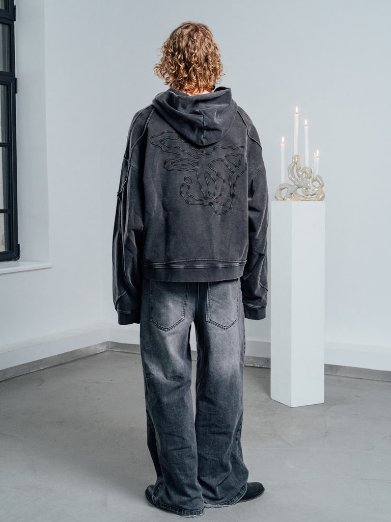 Tau | Zip-Hoodie Stone Grey - maezen