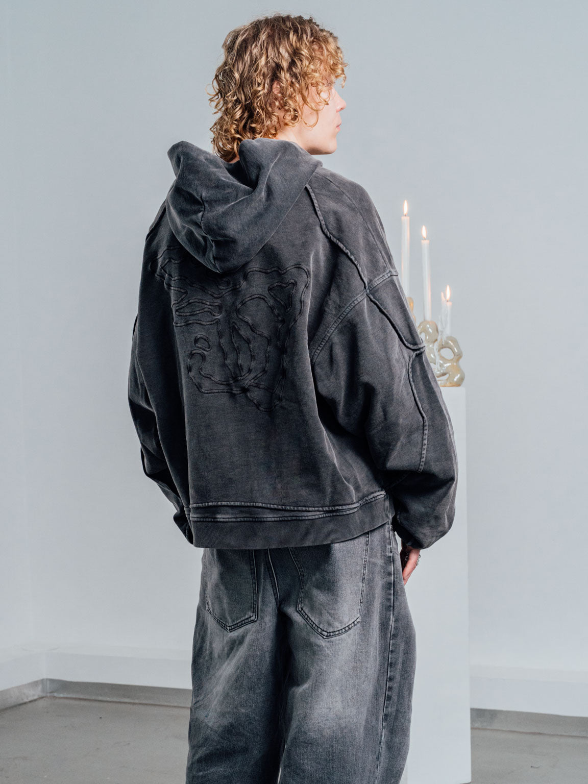 Tau | Zip-Hoodie Stone Grey – maezen