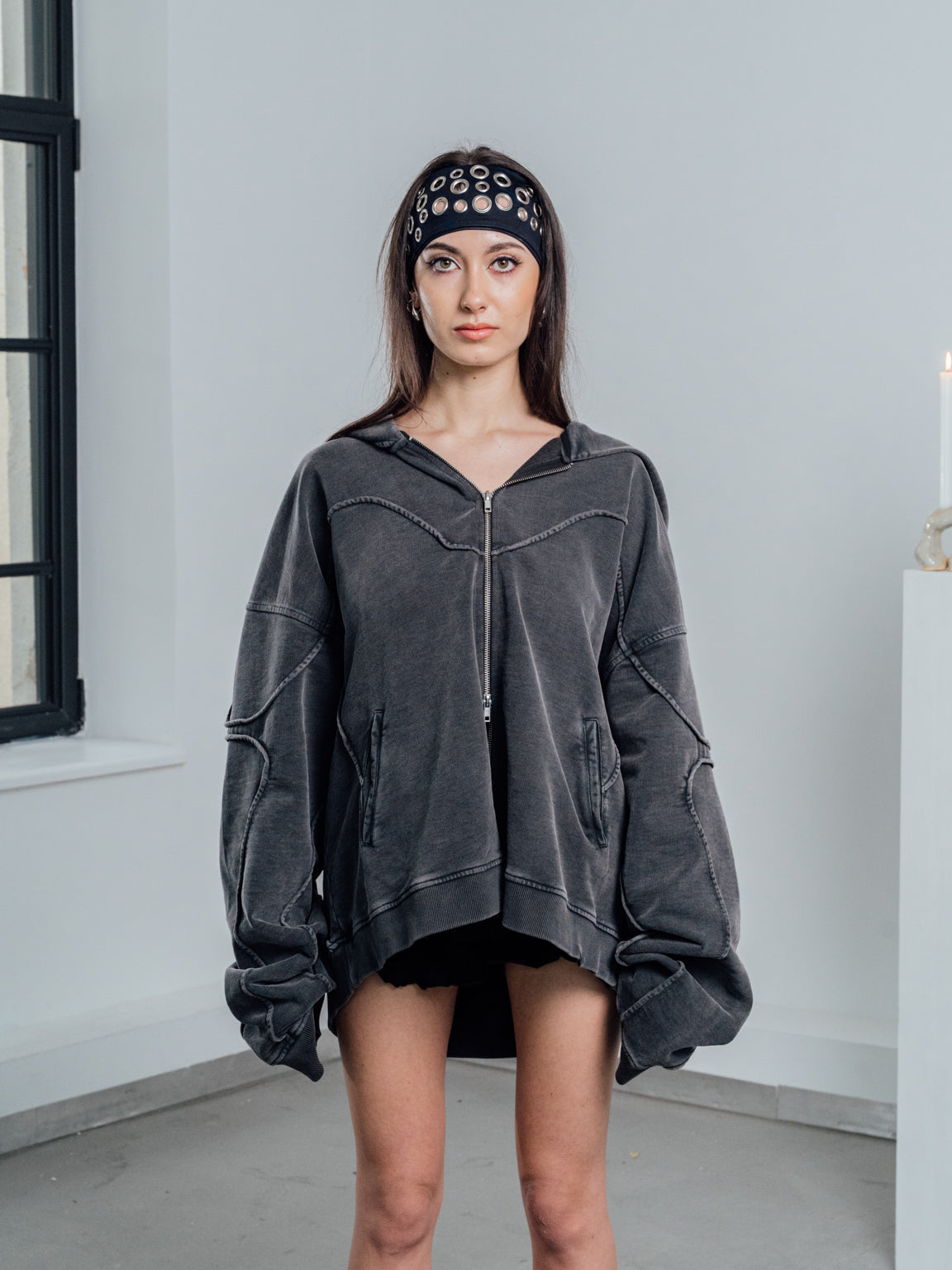 Tau | Zip-Hoodie Stone Grey – maezen