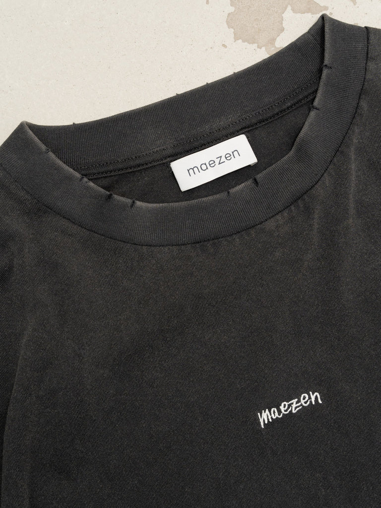 Internet Faces | Longsleeve Washed Black - maezen