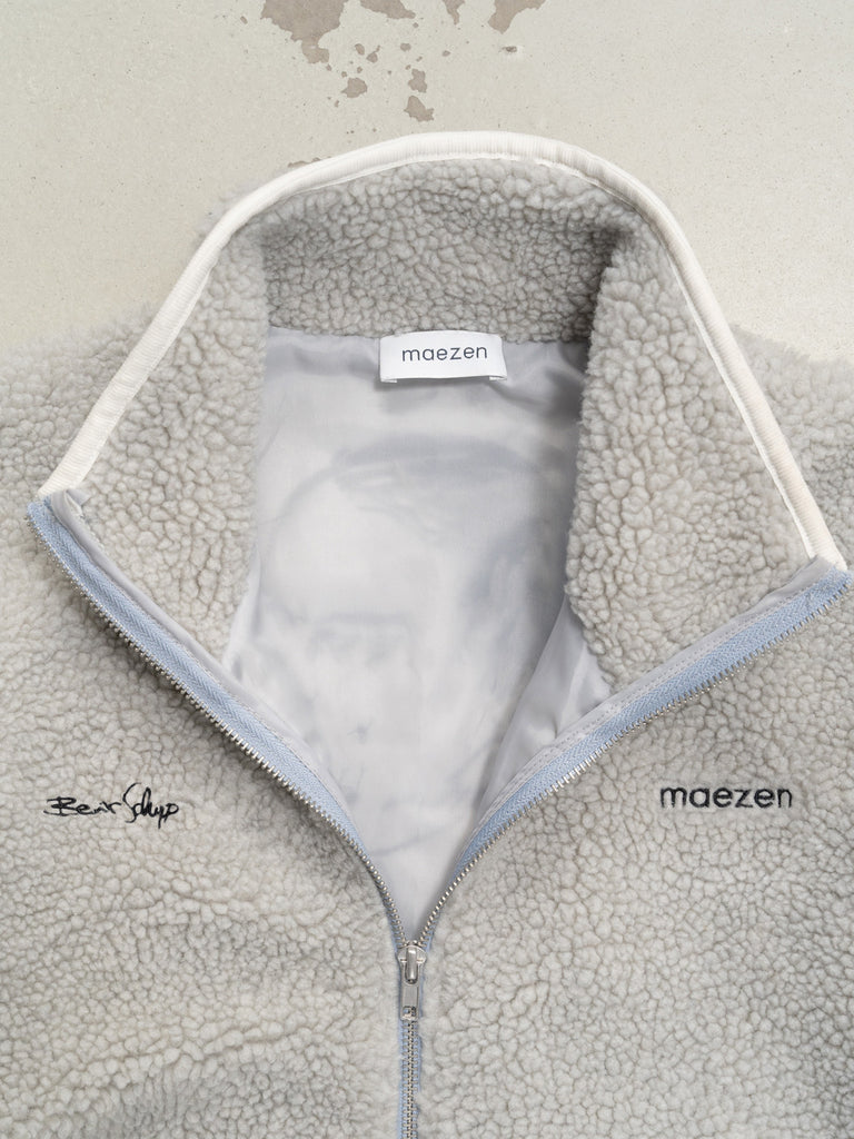 Le Regardeur | Fleece Jacket Stone Grey - maezen