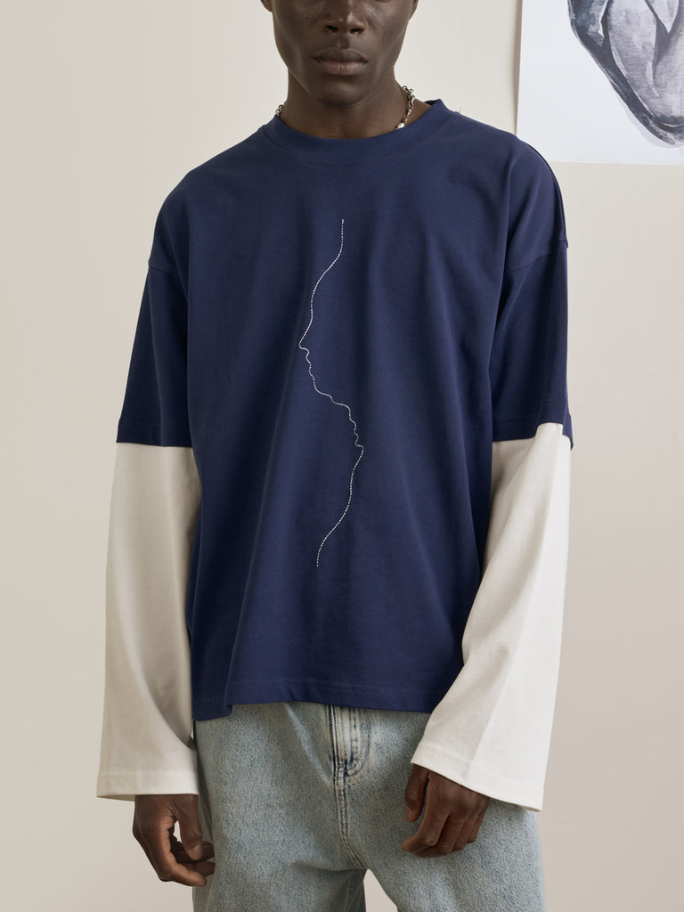 Gravis | Longsleeve Navy White - maezen