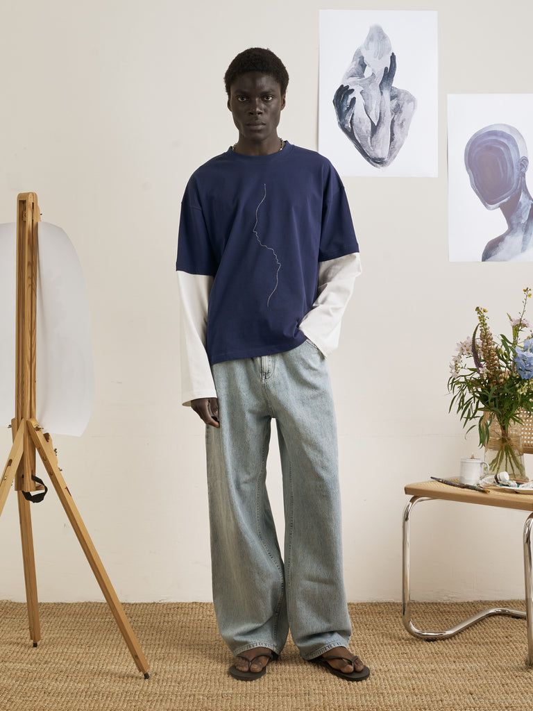 Gravis | Longsleeve Navy White - maezen