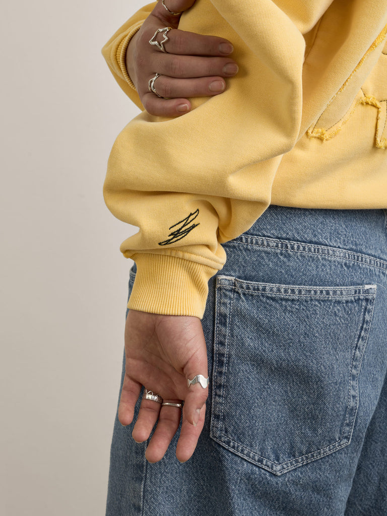 Monument | Hoodie Washed Yellow - maezen