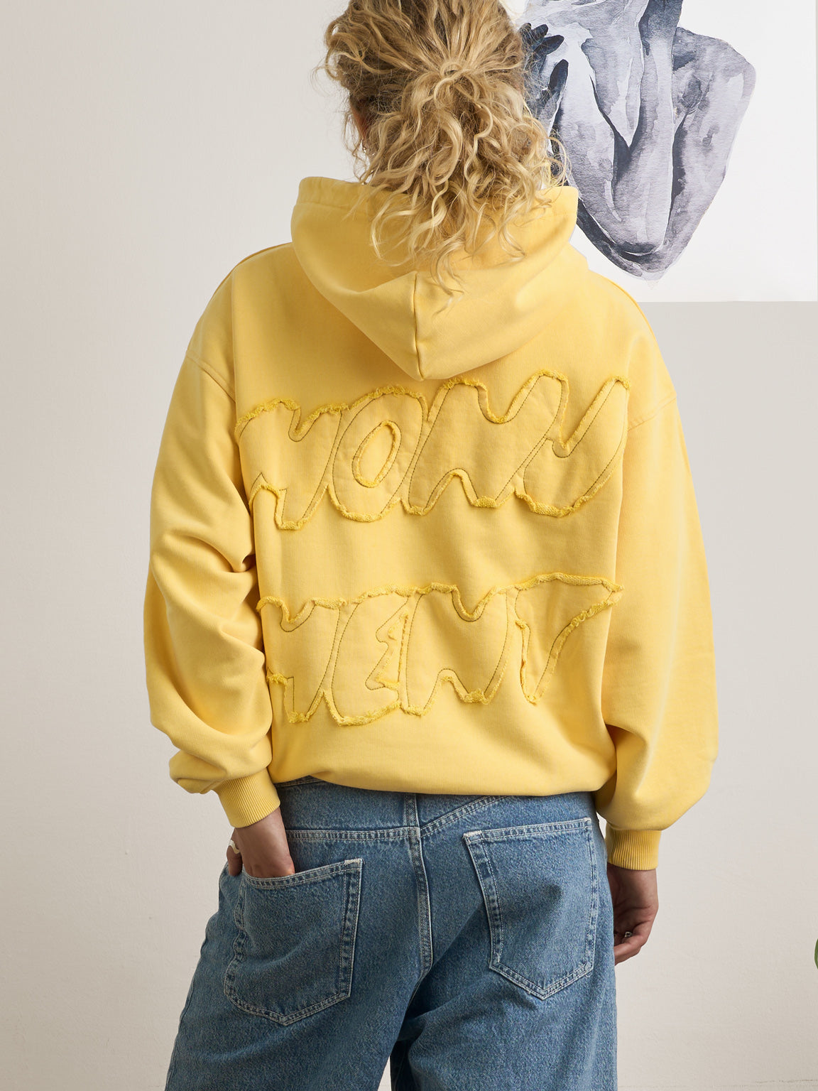 Monument | Hoodie Washed Yellow – maezen
