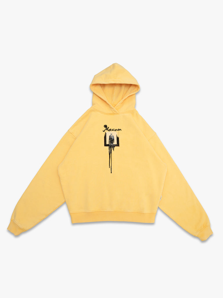Monument | Hoodie Washed Yellow - maezen