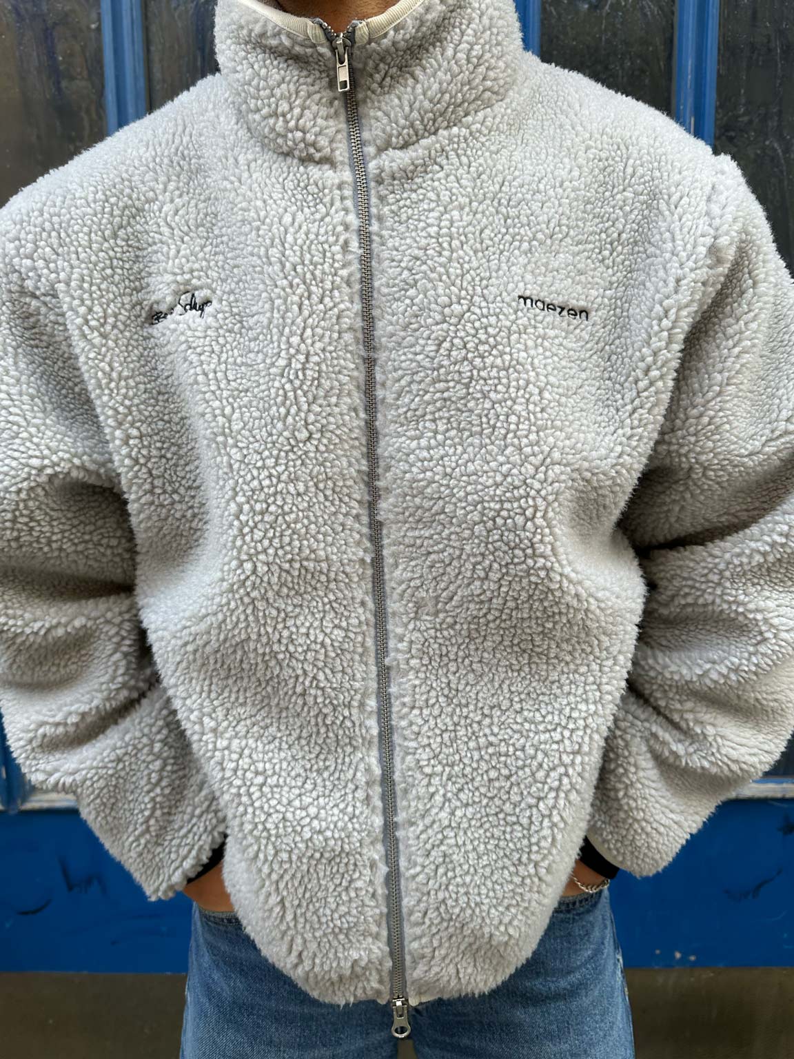 Le Regardeur | Fleece Jacket Stone Grey – maezen