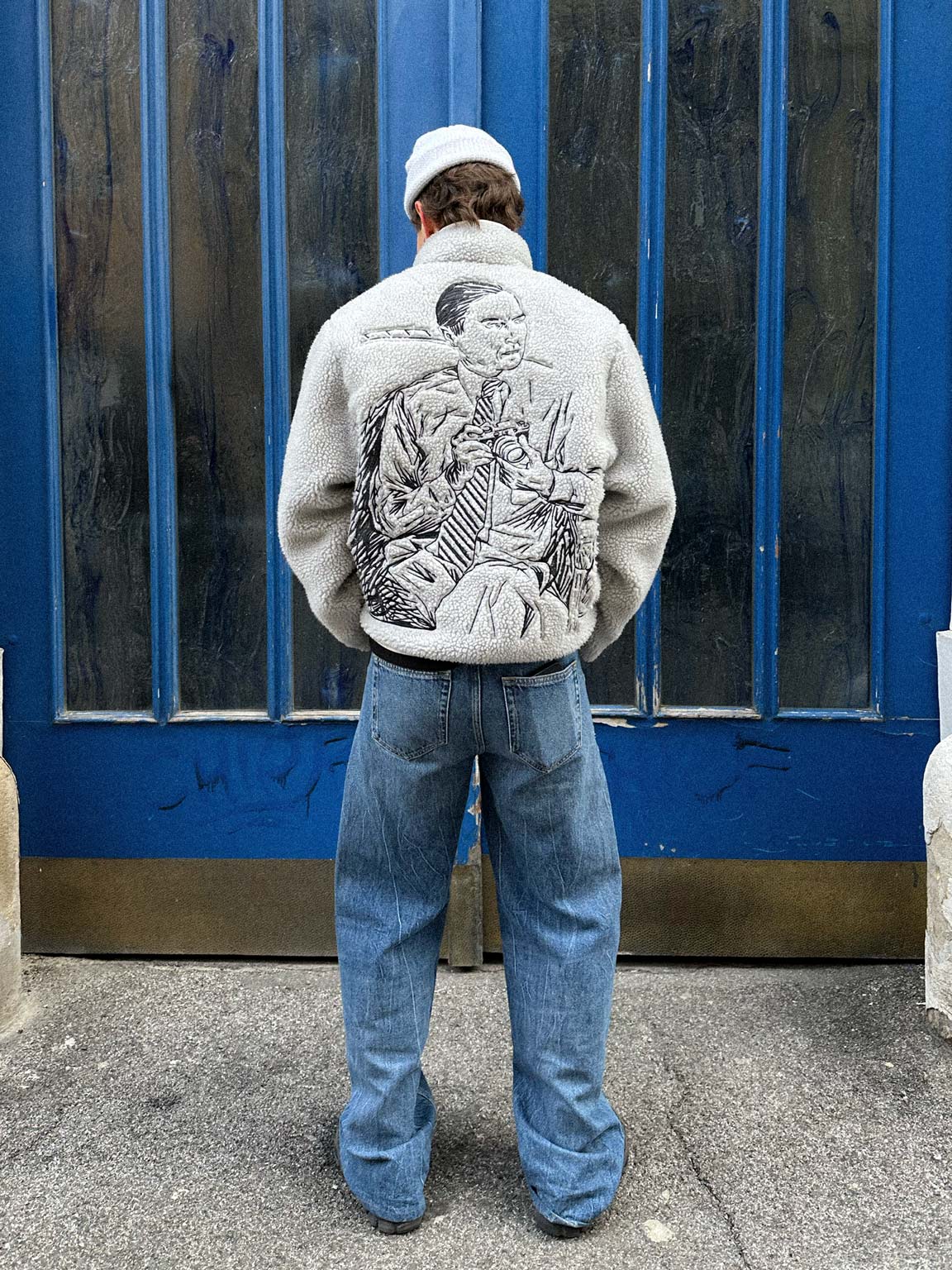 Le Regardeur | Fleece Jacket Stone Grey – maezen