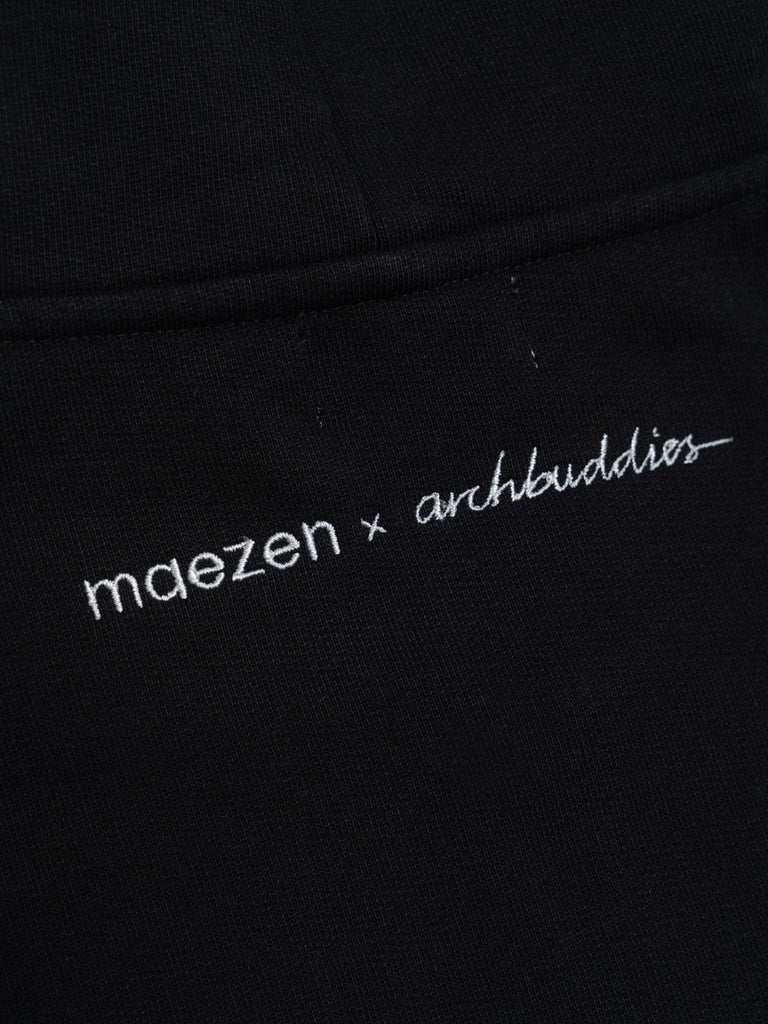 As We Cross the Street | Zip Hoodie Black - maezen