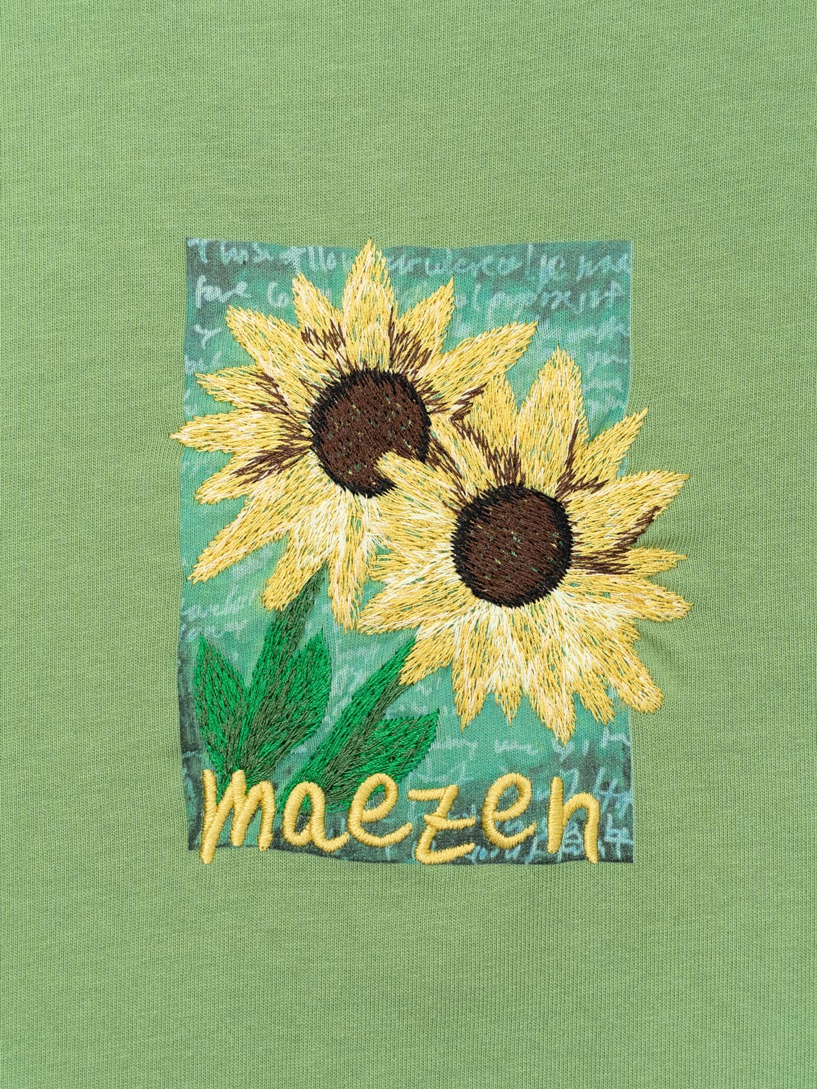 Sonnenblumen | T-Shirt Washed Green – maezen