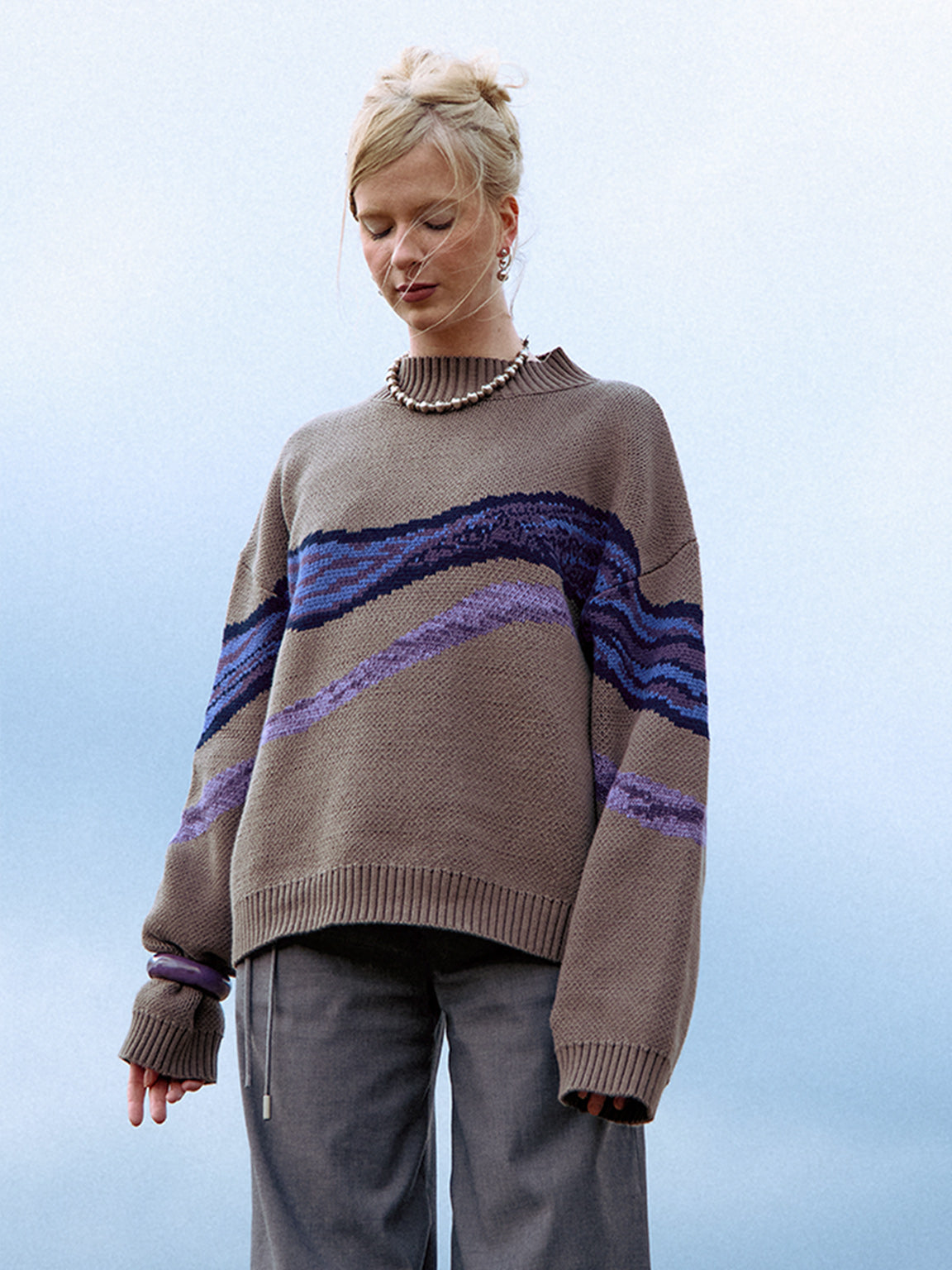 Cohesion | Knit Sweater Brown – maezen