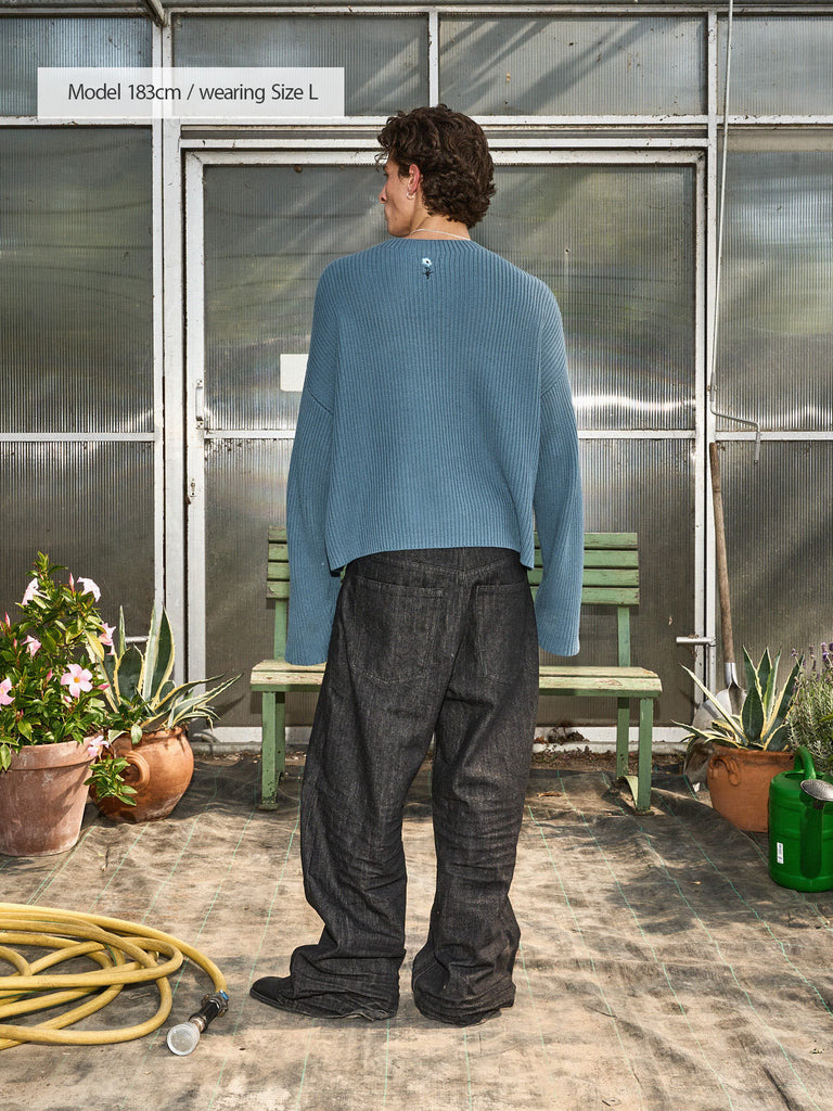 Too many Flowers | Knit Sweater Petrol - maezen