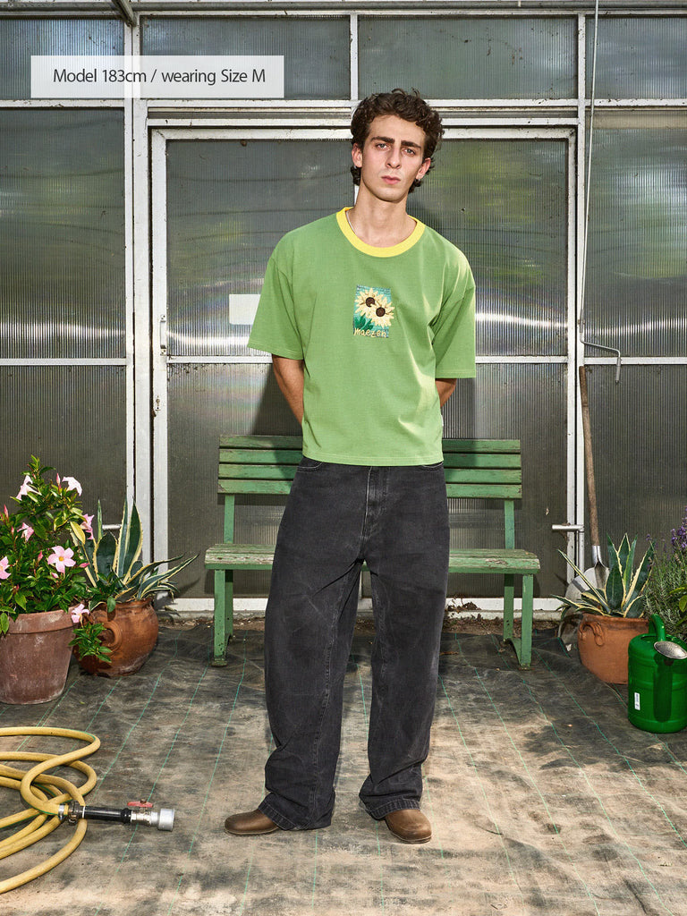 Sonnenblumen | T-Shirt Washed Green - maezen