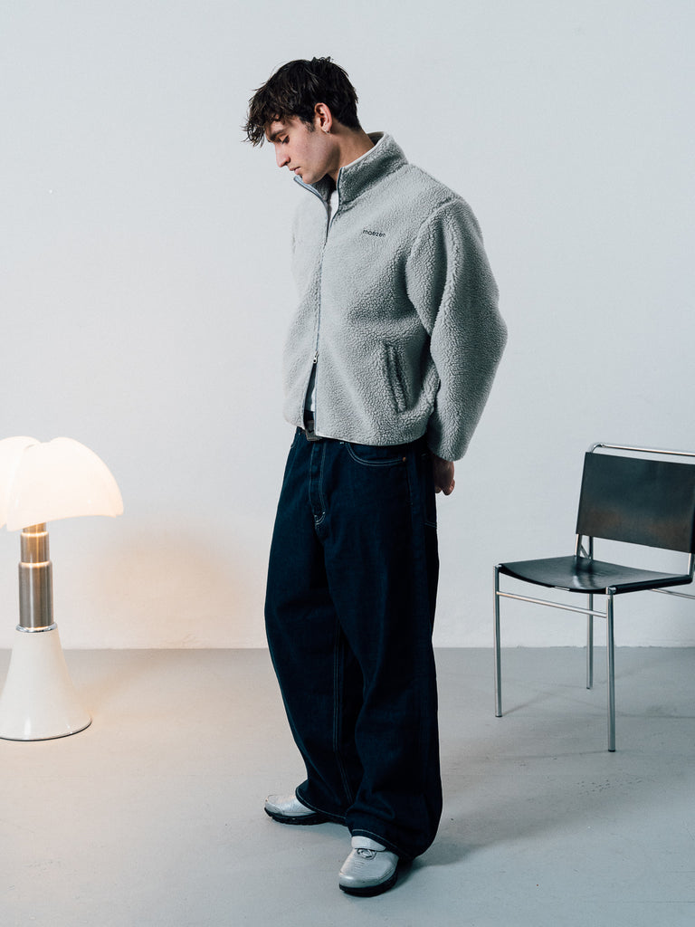 Le Regardeur | Fleece Jacket Stone Grey - maezen