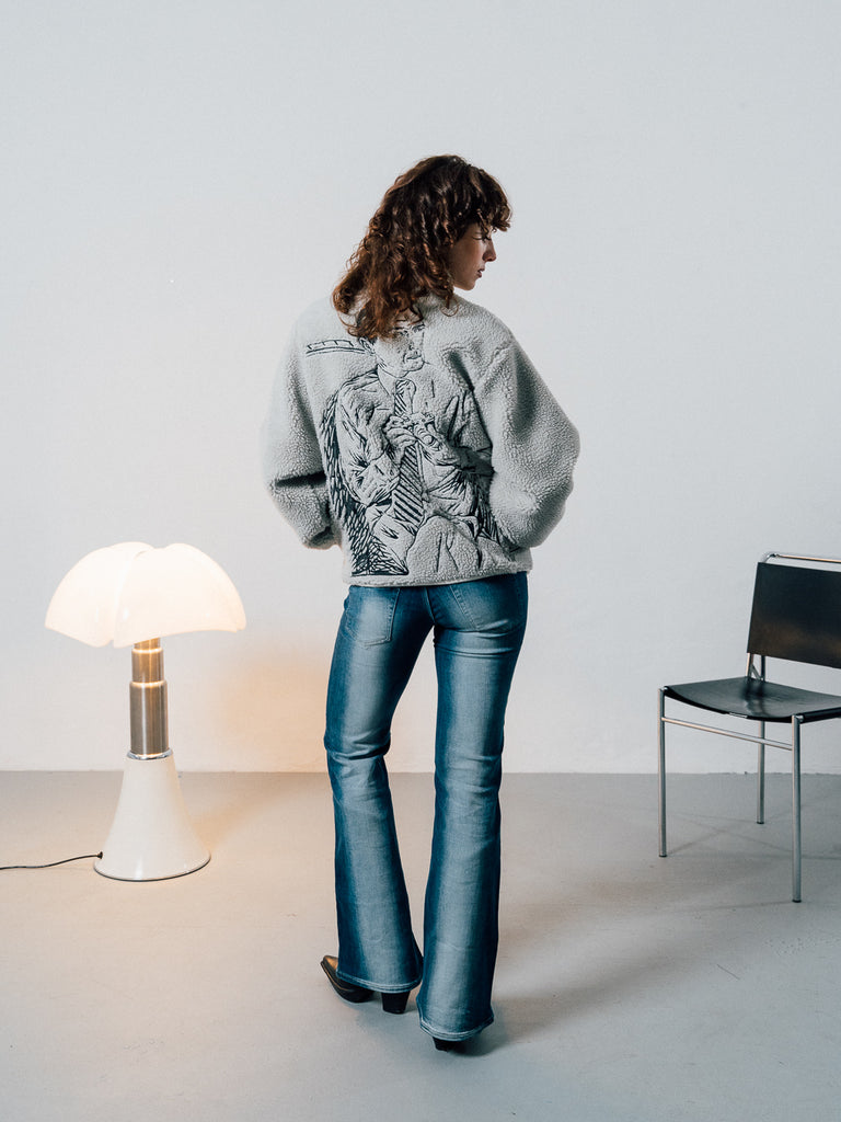 Le Regardeur | Fleece Jacket Stone Grey - maezen