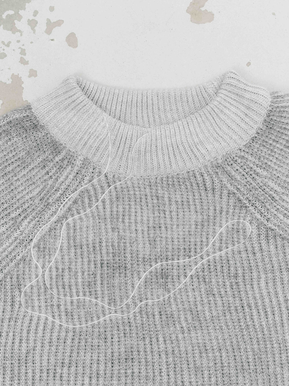 Tau | Reversible Knitted Sweater Light Grey – maezen