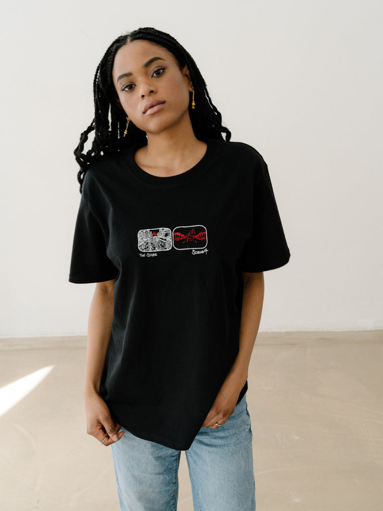 The Stare | T-Shirt Black - maezen